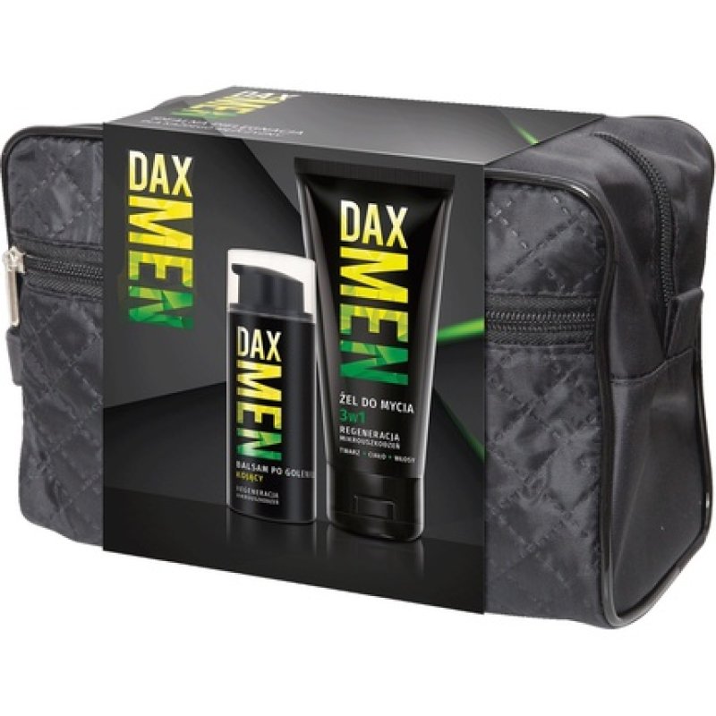 Dax_Set Men 3-In-1 Washing Gel 180ml Soothing Aftershave Balm 100ml Cosmetic Bag
