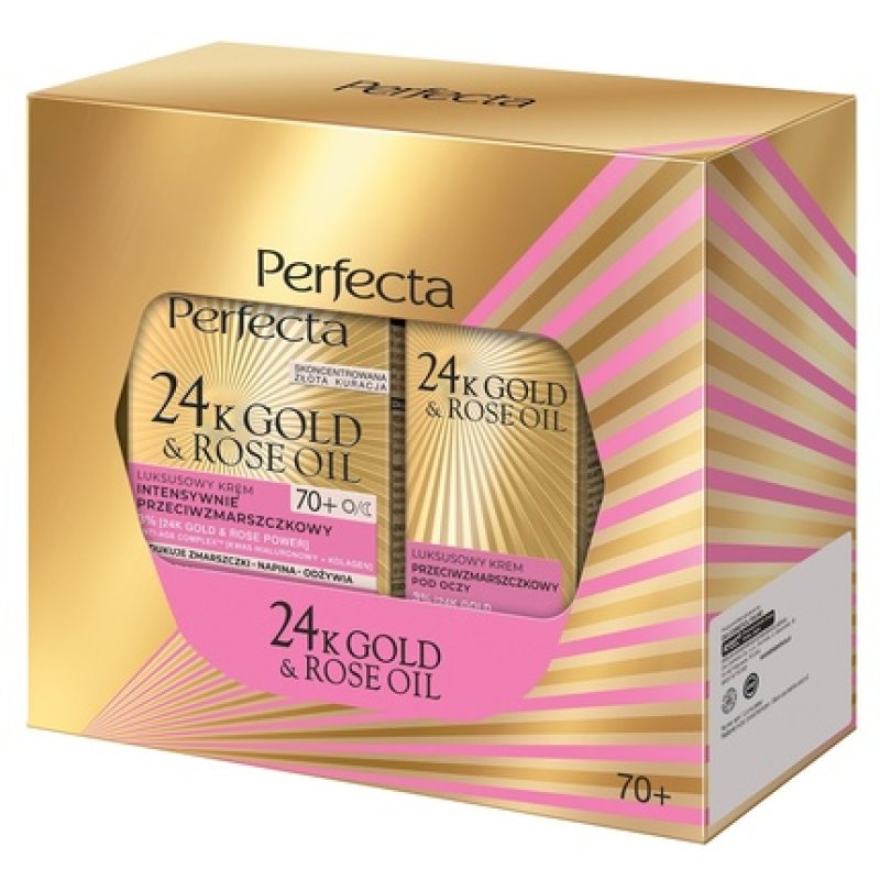 Perfectaset 24k Gold Rose Oil Night Cream 50ml And Anti-Wrinkle Cream For Eyes And Eyelids 15ml