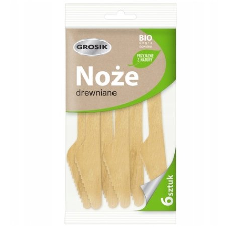 Jan Niezbedny Biodegradable Wooden Knives 6 Pieces