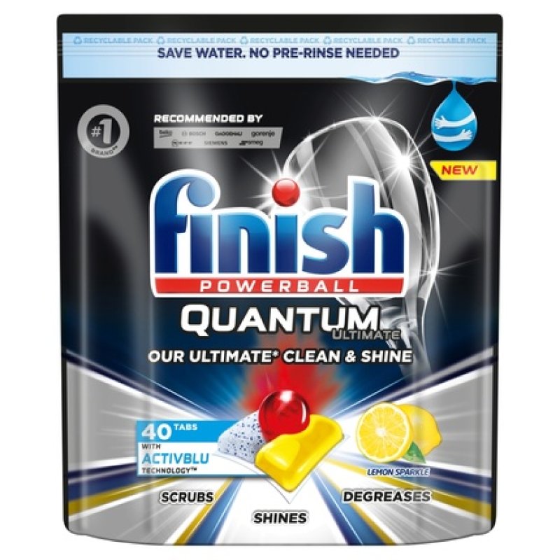 Quantum Ultimate Dishwasher Capsules 40 Pieces Lemon