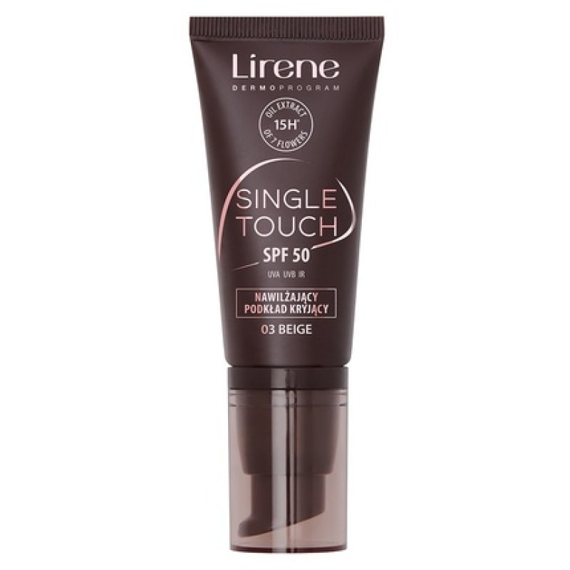 Lirene Single Touch Spf50 Moisturizing Concealing Foundation 03 Beige 30ml