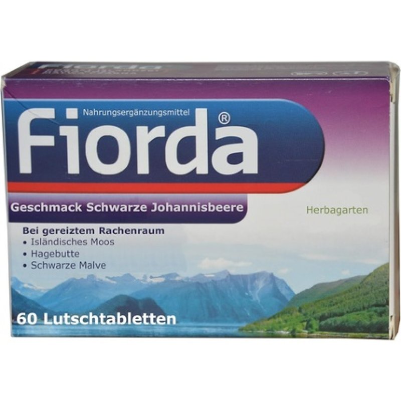 Fiorda Icelandic Moss Extract High Dose Throat Lozenges with Rosehip (Vit. C) for Sore Throat and Hoarseness