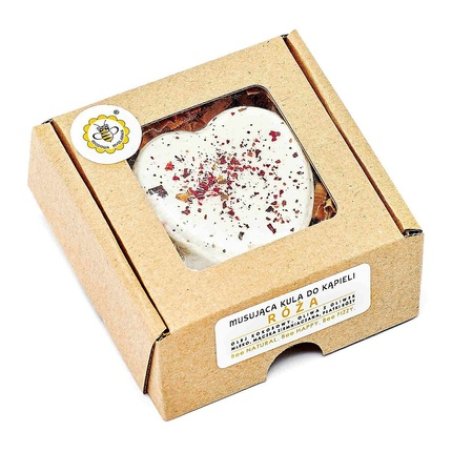 Miodowa Mydlarnia Fizzing Bath Ball Rose 80g