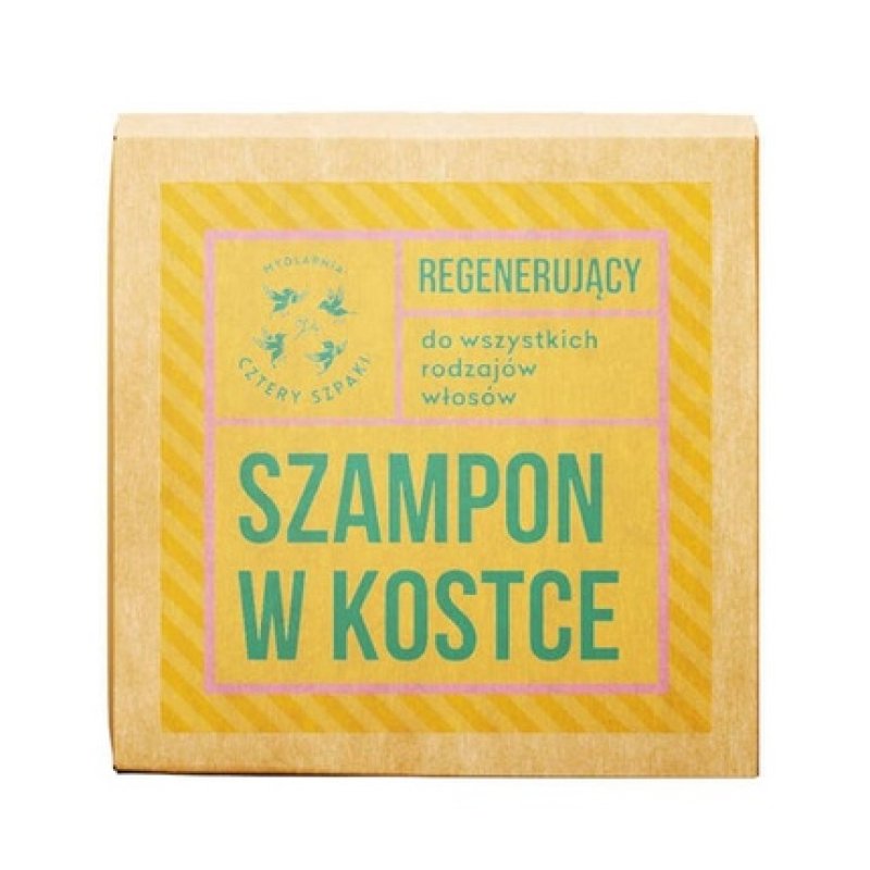 Mydlarnia Cztery Szpaki Regenerating Shampoo Bar For All Hair Types 75g