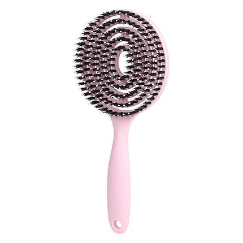 Ecarla Hair Brush With Bristles Pink