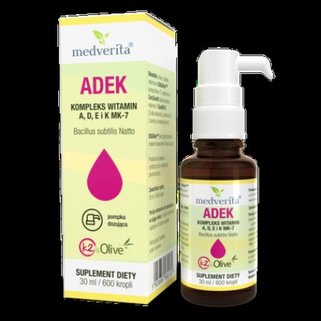 Medverita ADEK Vitamin Complex A, D, E and K MK-7 30ml 600 Drops