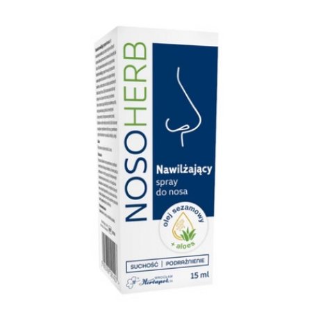 Nosoherb Nasal Spray with Sesame and Aloe Oil for Moisturizing Dry Nasal Mucosa