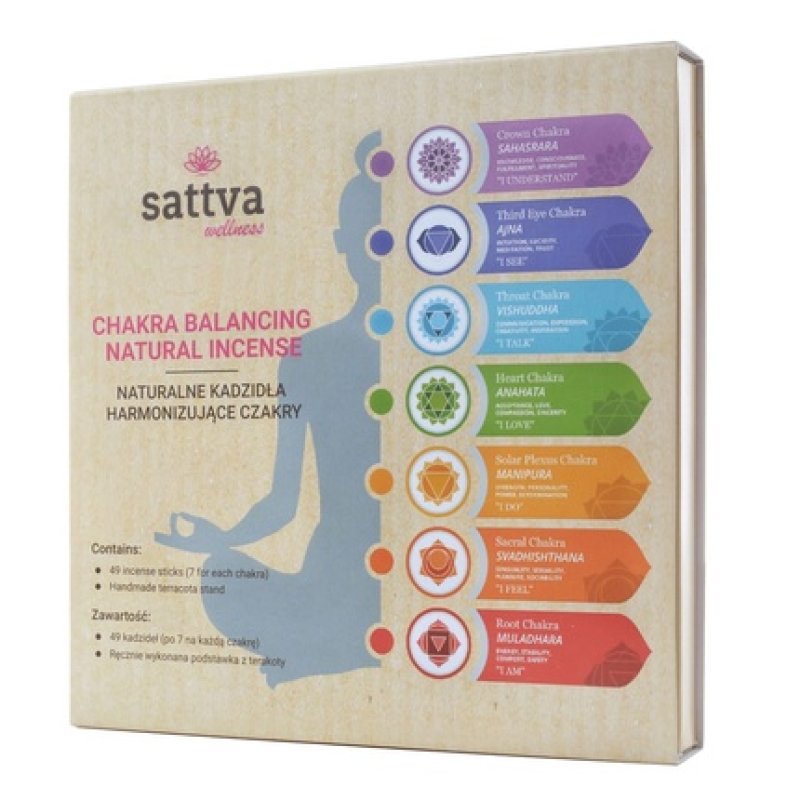 Sattva Chakra Balancing Natural Incense - 49 Pieces