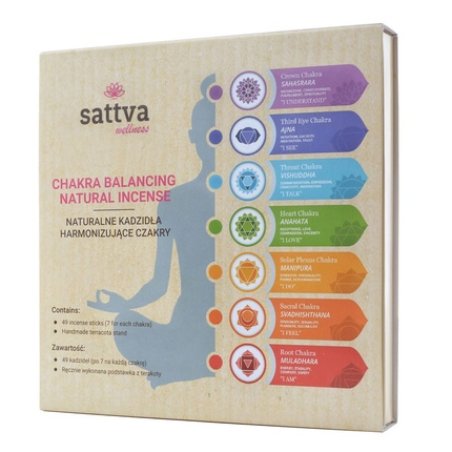 Sattva Chakra Balancing Natural Incense - 49 Pieces