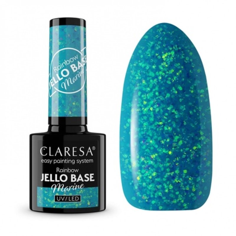 Claresa Rainbow Jello Base Hybrid/Soakoff Nail Polish, Marine