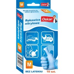 Oskar Nitrile Gloves - Size M, 10 Pieces