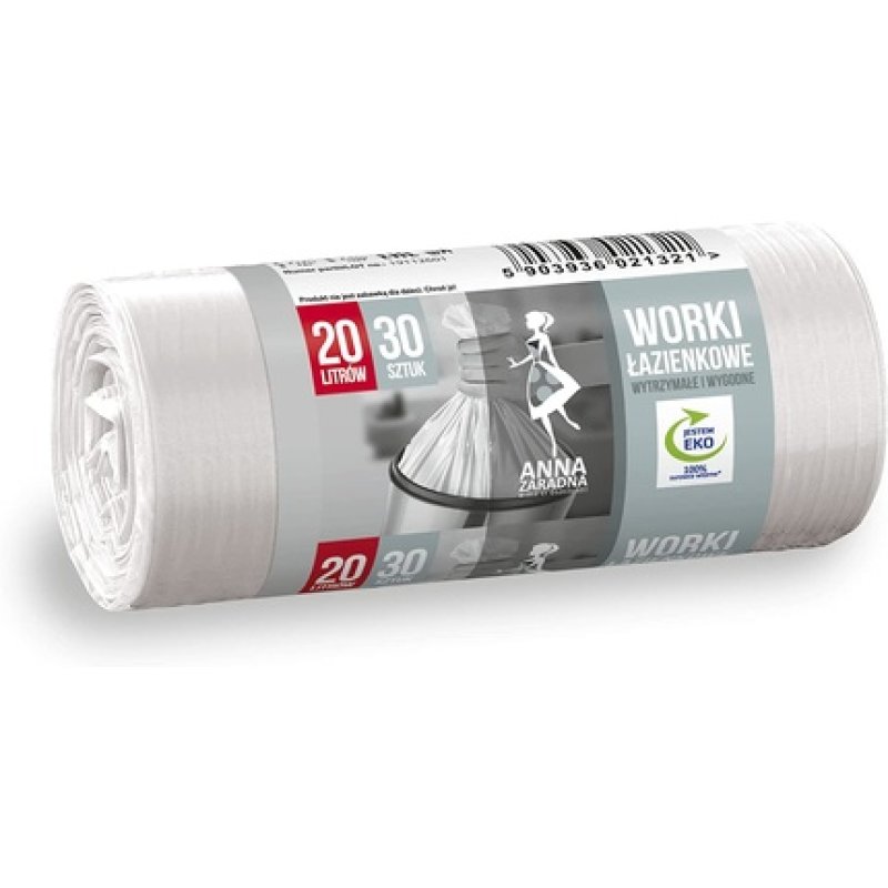 Anna Federal Bathroom Waste Bags 20l 30pcs White