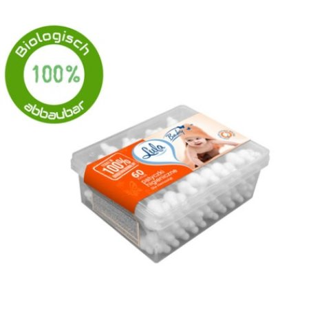 LULA Baby 100% Biodegradable Safety Cotton Swabs 60 Count