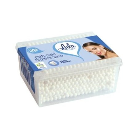 LULA Organic Cotton Swabs 200 Pieces - Rectangular Packaging