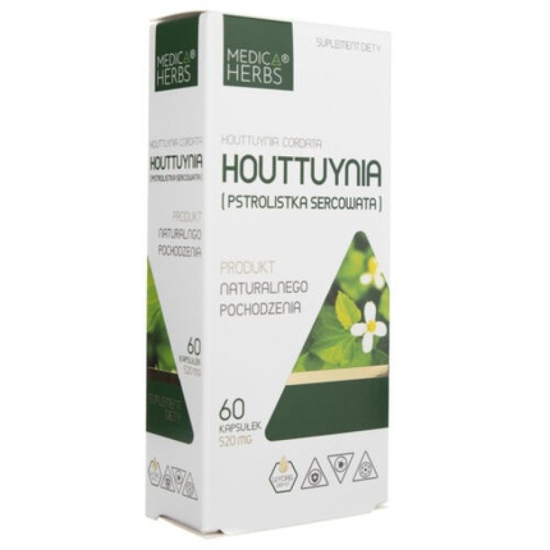 Medica Herbs Houttuynia Cardiogram 520mg 60 Capsules