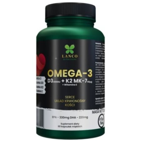 Lanco Nutritions Omega 3 D3K2 60 Capsules