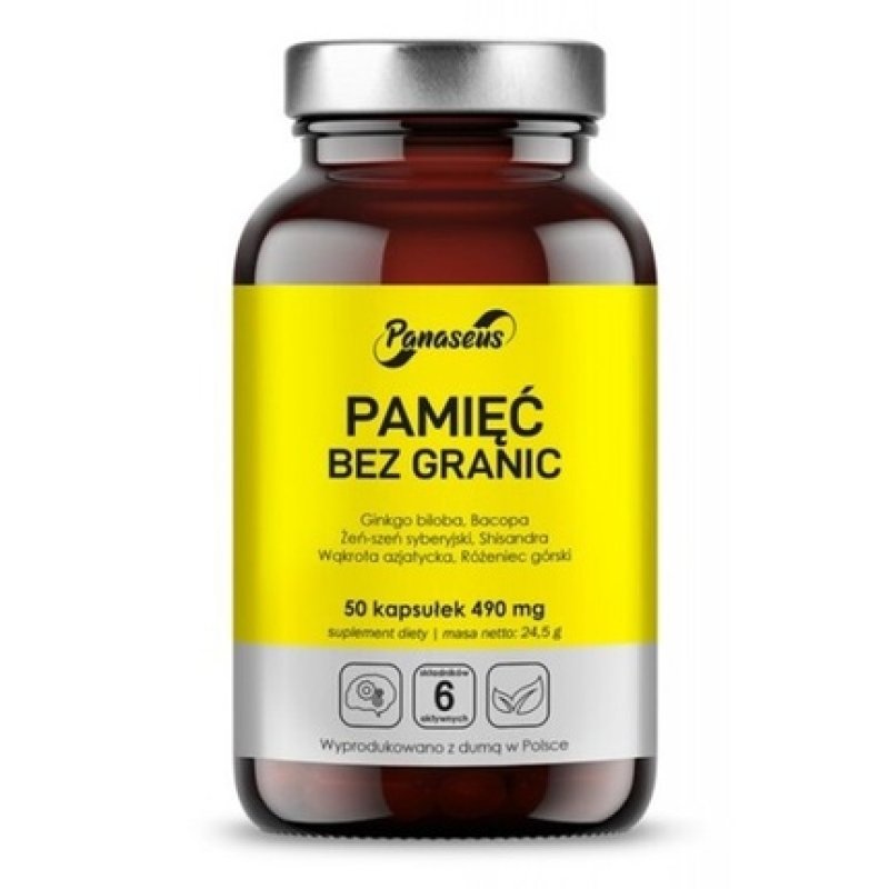 Panaseus Memory Without Borders 490mg 50 Capsules