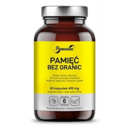 Panaseus Memory Without Borders 490mg 50 Capsules