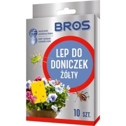 Bros Yellow Insect Repellent Traps for Flower Pots - Pack of 10