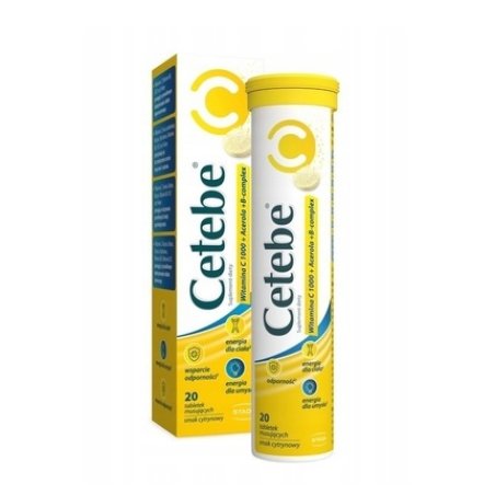 Cetebe Vitamin C 1000 Acerola B-Complex 20 Effervescent Tablets