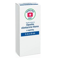 Abcmed Elastic Compression Bandage, 5m X 8cm, Includes 1 Clip, Single Pack