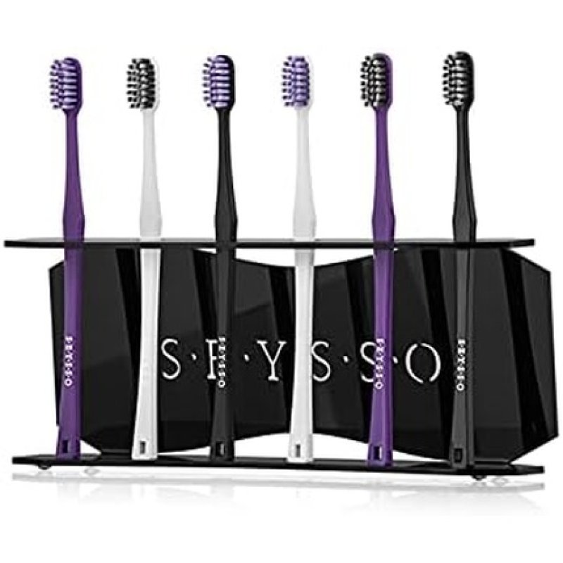 SEYSSO Antibacterial Manual Toothbrush with Active Carbon and Extra Thin Tapered Bristles 0.01mm