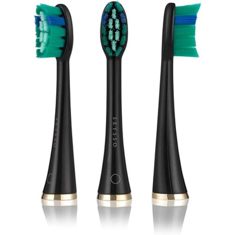 SEYSSO Gold Whitening Brush Heads Black Compatible with SEYSSO Sonic Brushes Recommended for SEYSSO Gold Toothbrush 2