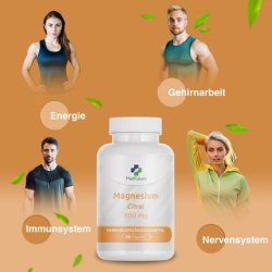 Magnesium Citrate 60 Capsules 650mg Pure Magnesium