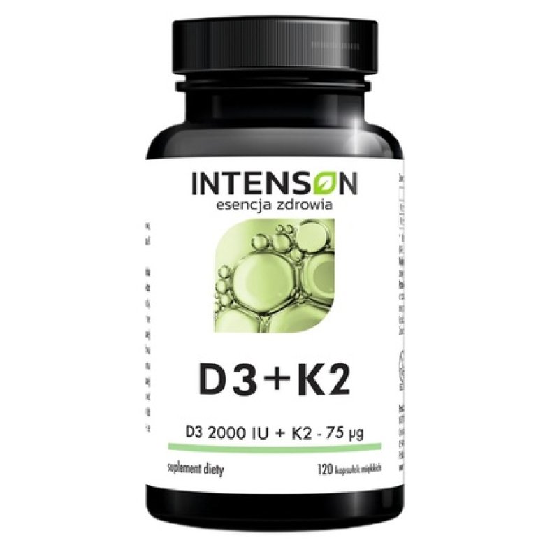 Intenson D3 K2 Dietary Supplement 120 Capsules