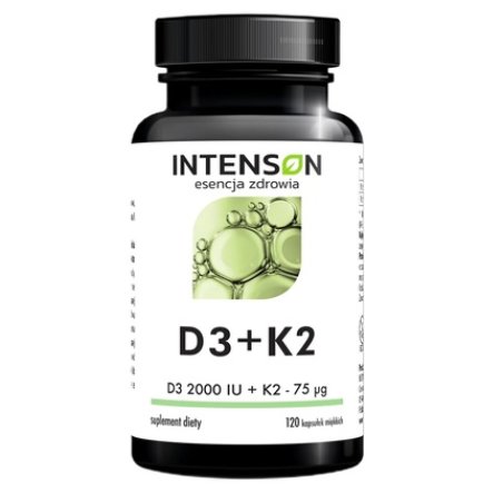 Intenson D3 K2 Dietary Supplement 120 Capsules