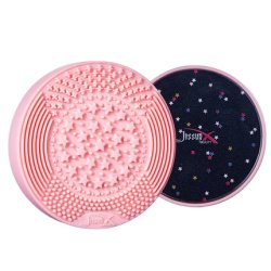 Jessup Wet And Dry Brush Cleaner Sponge For Cleaning Brushes Dry And Wet Pink