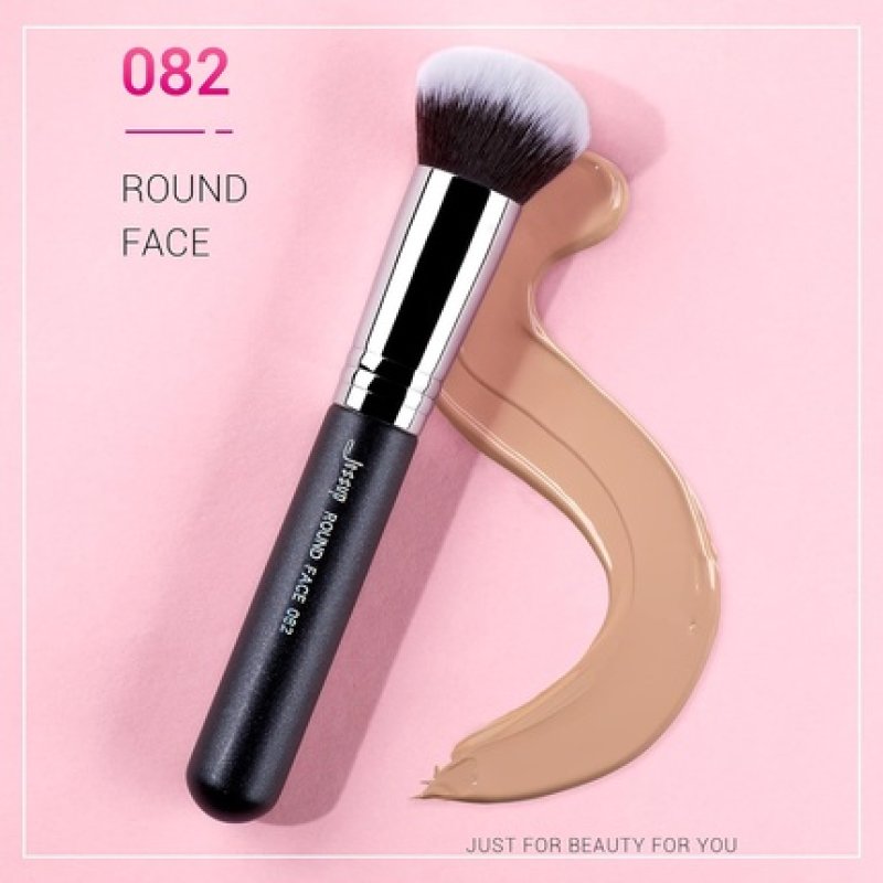 Jessup Makeup Brush Foundation Brush Single Professional Face Brush Cosmetic Brush Synthetic Hair Black B082-082