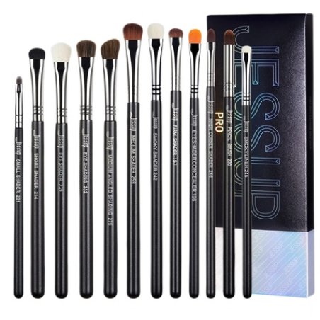 Jessup Pro Eyeshadow Brush Set Of Twelve Makeup Brushes T339