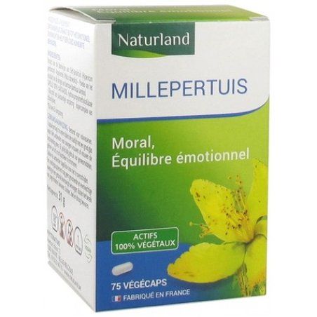 Naturland St. John's Wort Dietary Supplement 75 Vegecaps