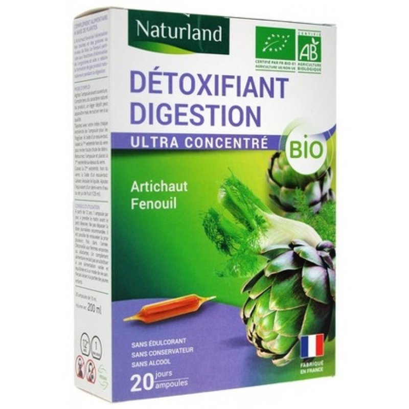 Naturland Detoxifying Digestion Organic Drinkable Vials 20 x 10ml