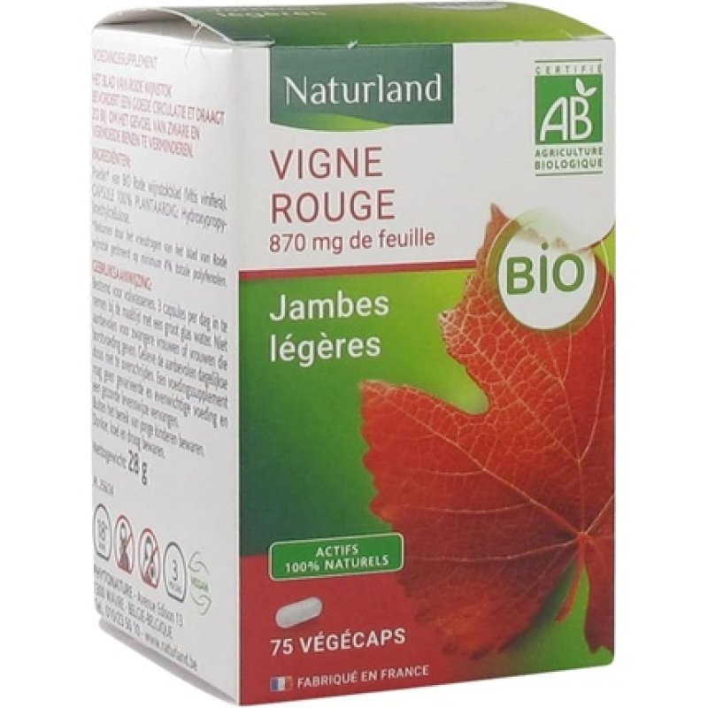 Naturland Organic Red Vine 75 Veggie Caps