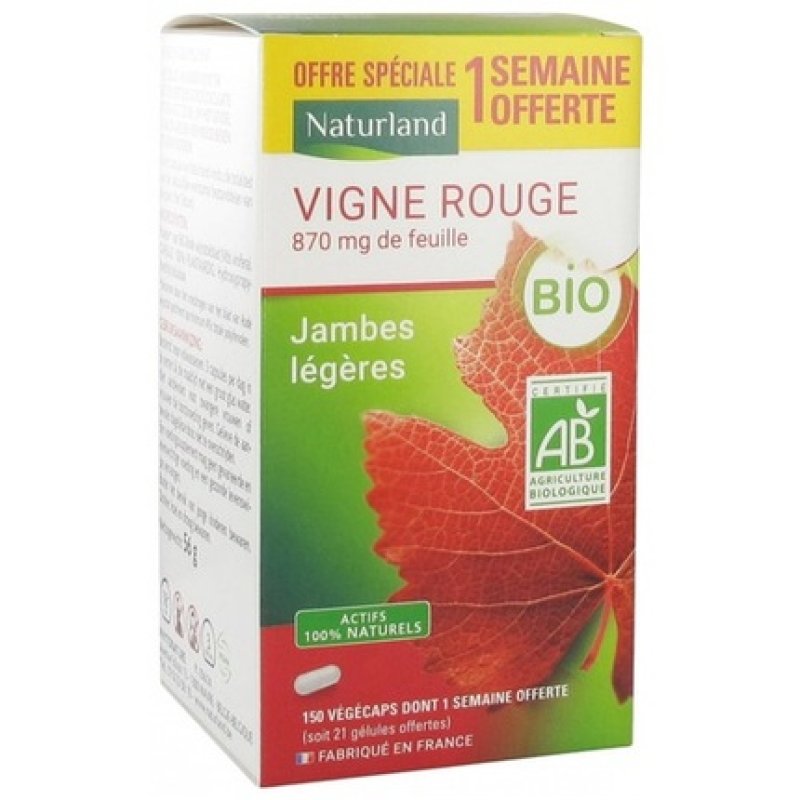 Naturland Red Organic Grapevine 150 Veggie Capsules