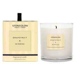 Stoneglow 6811O bougie en cire Cylindre Pomme, Pamplemousse Transparent, Blanc 1 pièce(s)