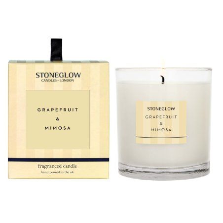 Stoneglow 6811O wax candle Cylinder Apple, Grapefruit Transparent, White 1 pc(s)