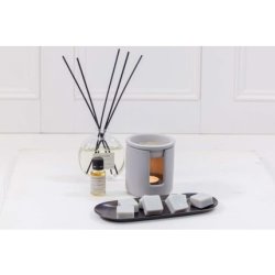 Modern Classics Ceramic Wax Melter Grey 90 x 100mm