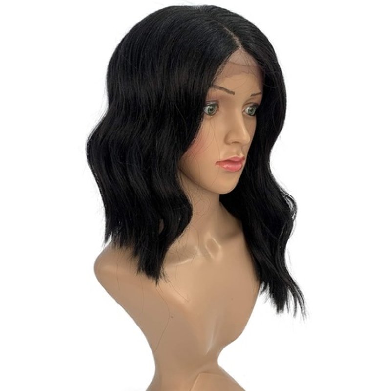 Sleek Synthetic Lace Front Wig with Baby Hair 13" High Temperature Fiber