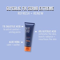 Nip Fab Glycolic Acid Fix Face Scrub Extreme with Salicylic Acid and Aloe Vera 75ml