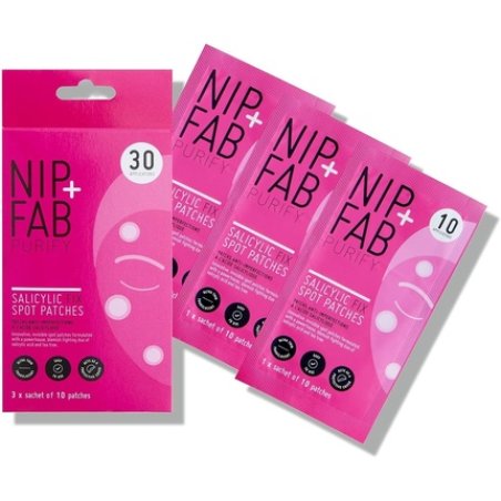 Nip Fab Salicylic Acid Fix Spot Patches for Face with Tea Tree Blemishes Dark Spots Patch 30 Count