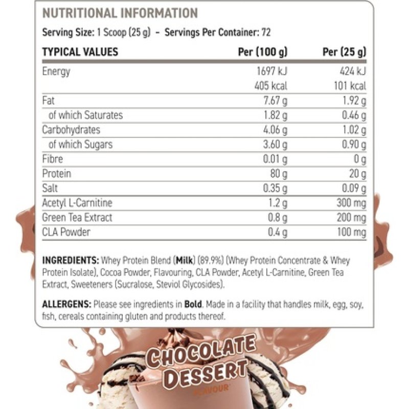 Applied Nutrition Diet Whey High Protein Powder Supplement Low Carb & Sugar