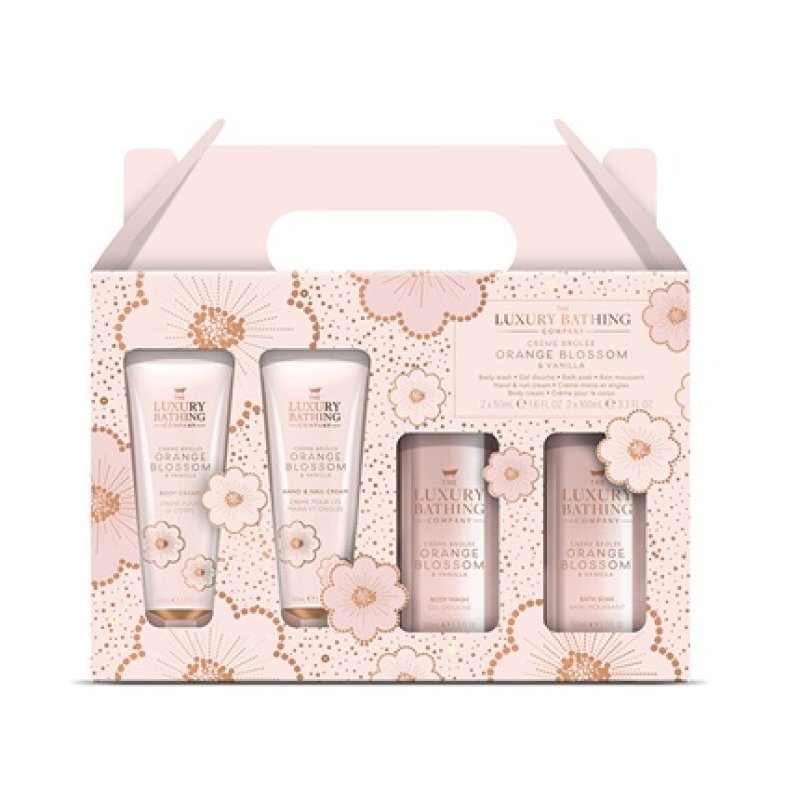 Grace Cole Body Care Gift Set Creme Brulee Orange Blossom Vanilla - 4 Pieces