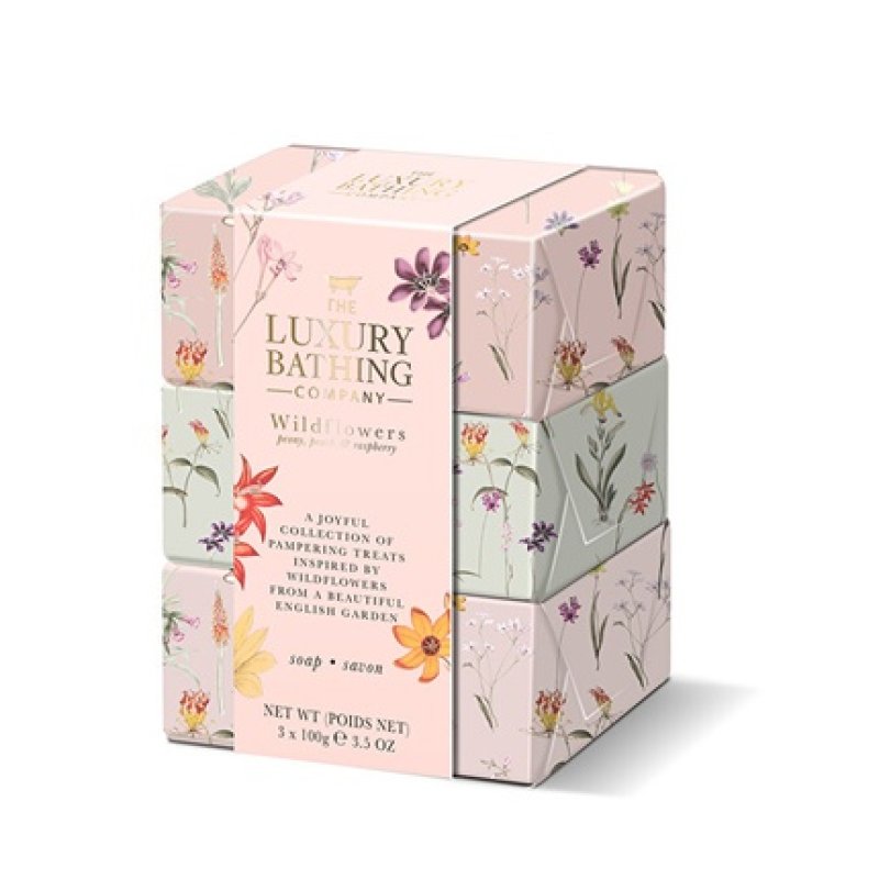 Grace Cole Body Care Gift Set Peony Peach Raspberry - 3 X 100 Grams