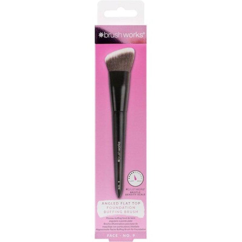 Brushworks No. 9 Angled Flat Top Foundation Buffing Brush