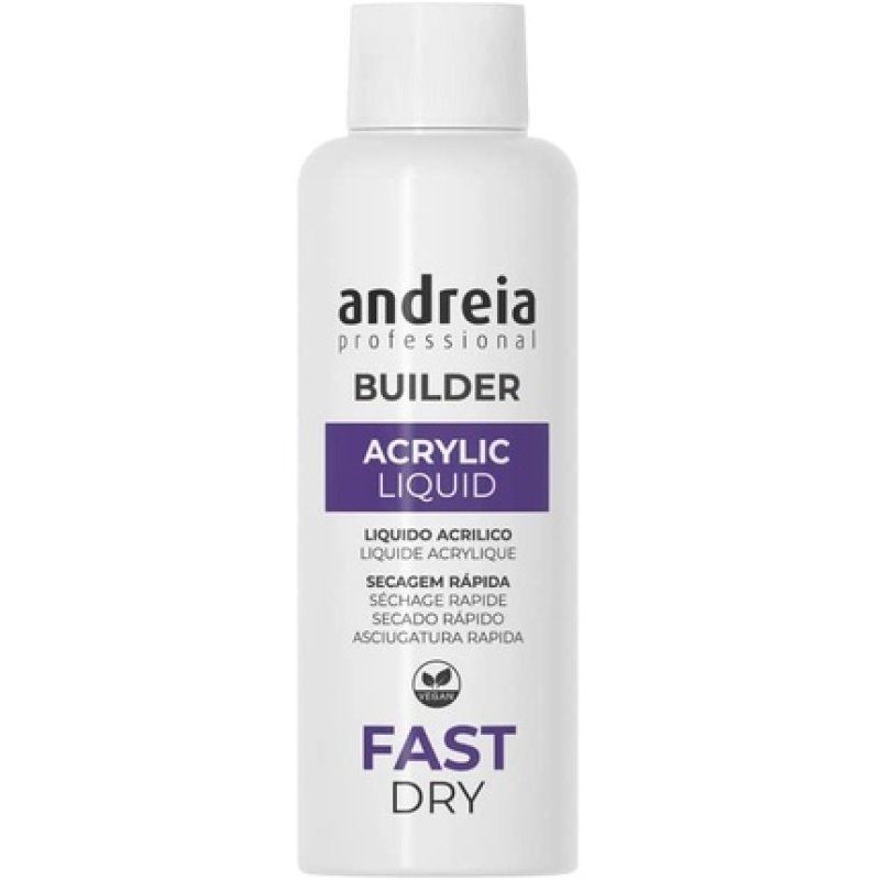Andreia Professional Nail Builder Acrylic Monomer Liquid Fast Dry 100ml for Professionals - Salon Quality Strong