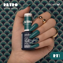 Andreia Professional The Gel Polish Solvent Free Gel Retro Limited Collection Colour RT1 Hypnotic Dark Turquoise