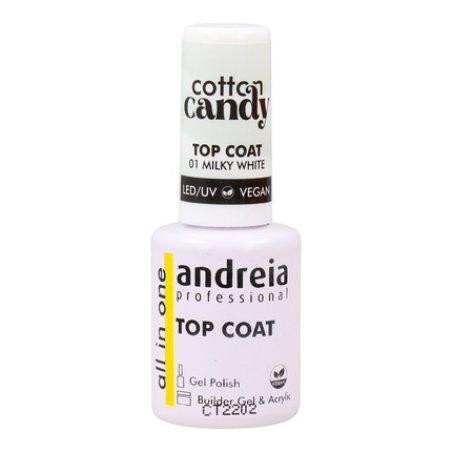 Andreia Top Coat Cotton Candy Color 01 Milky White 105ml